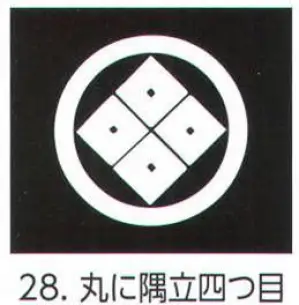 貼紋 丸に隅立四つ目（6枚組)